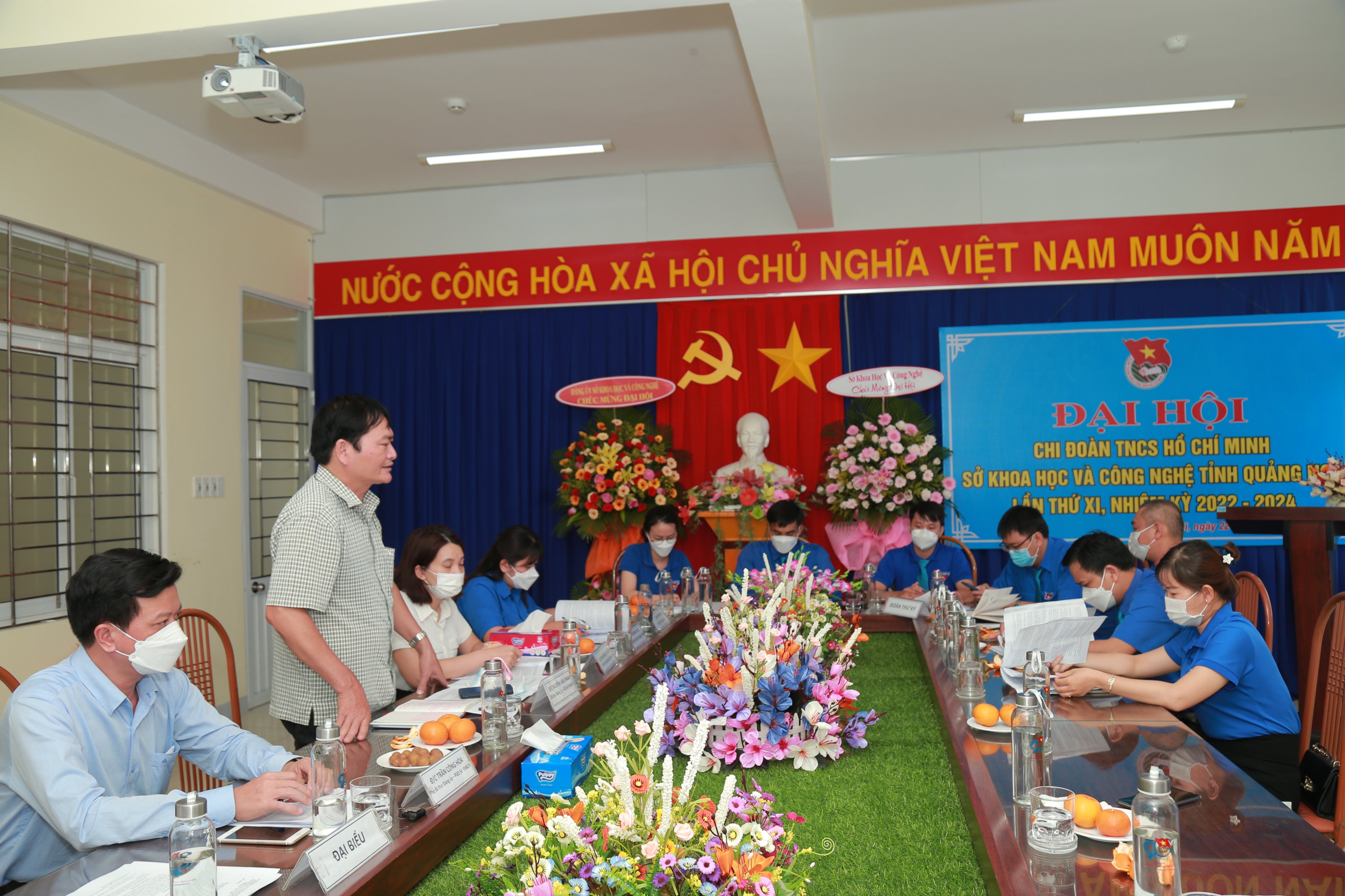 Đ/c Nguyễn Văn Thành, Bí thư Đảng ủy Sở, Giám đốc Sở KH&CN phát biểu chỉ đạo tại Đại hội 