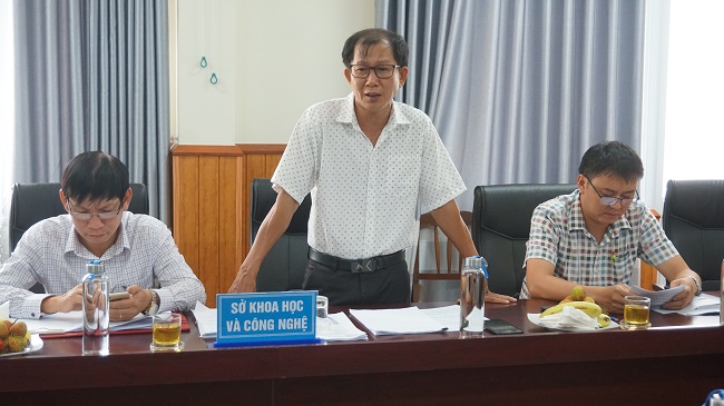 TS. Phan Văn Hiếu, Phó Giám đốc Sở KH&CN phát biểu tại buổi làm việc.