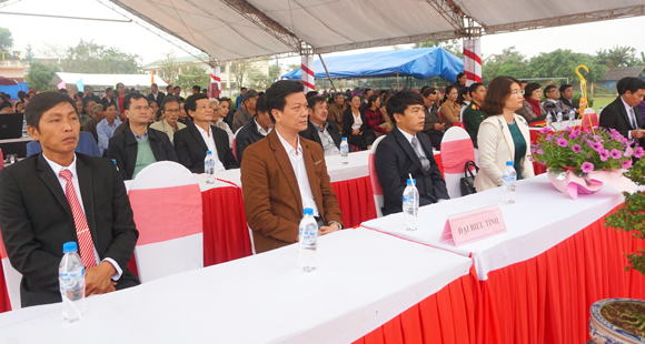 Phó Giám đốc Sở Khoa học và Công nghệ Trần Công Hoà (thứ 2 từ bên trái) đến dự lễ công bố nhãn hiệu.