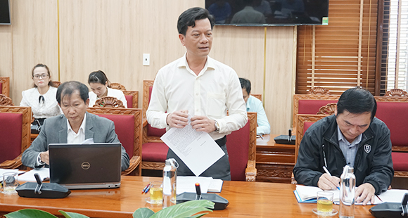 Phó Giám đốc Sở KH&CN Trần Công Hòa phát biểu ý kiến.