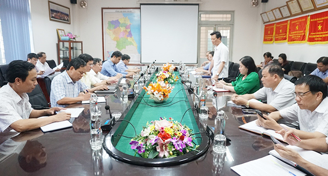 PGĐ Sở KH&CN - Trần Công Hòa phát biểu tại cuộc họp.