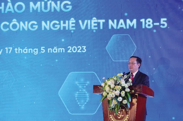 Bộ trưởng Bộ KH&CN Huỳnh Thành Đạt phát biểu khai mạc sự kiện.