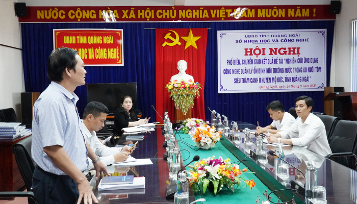 ThS. Nguyễn Văn Thành, Tỉnh ủy viên, Giám đốc Sở KH&CN phát biểu tại Hội nghị.