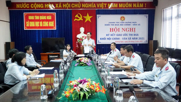 Hội nghị Ký kết giao ước thi đua Thanh tra Khối Nội chính – Văn xã tỉnh Quảng Ngãi năm 2021.