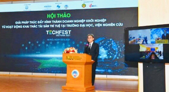 Hội thảo “Giải pháp thúc đẩy hình thành doanh nghiệp khởi nghiệp từ hoạt động khai thác tài sản trí tuệ tại trường đại học, viện nghiên cứu” – Techfest Việt Nam 2021.