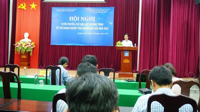 Hội nghị tuyên truyền, phổ biến các Chương trình hỗ trợ doanh nghiệp tỉnh Quảng Ngãi đến năm 2030