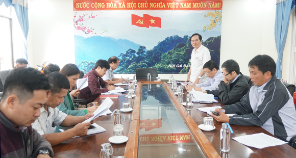 Sở Khoa học và Công nghệ làm việc với Ủy ban nhân dân huyện Trà Bồng