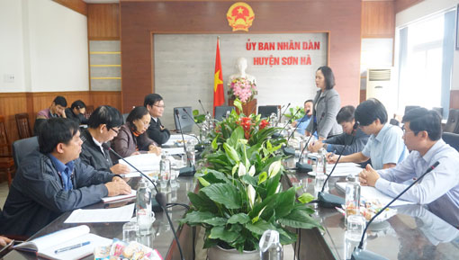 Kiểm tra việc tổ chức thực hiện nhiệm vụ năm 2020 tại huyện Sơn Hà