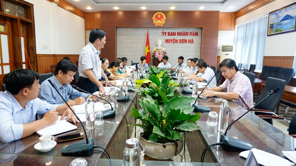 Sở Khoa học và Công nghệ làm việc với UBND huyện Sơn Hà