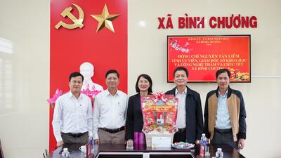 Giám đốc Sở Khoa học và Công nghệ Nguyễn Tấn Liêm thăm, chúc Tết tại các địa phương