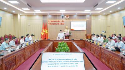 Lãnh đạo tỉnh làm việc với các sở, ngành về thực hiện Nghị quyết 57; KH, CN, ĐMST, CĐS và Đề án 06
