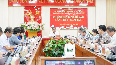 Ban Chỉ đạo của tỉnh Quảng Ngãi về phát triển khoa học, công nghệ, đổi mới sáng tạo và chuyển đổi số họp phiên thứ nhất năm 2026