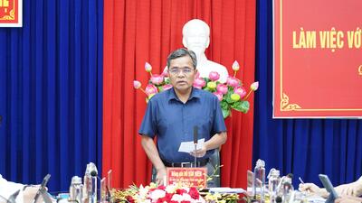 Thường trực Tỉnh ủy Quảng Ngãi làm việc với Đảng ủy Sở Khoa học và Công nghệ tỉnh Quảng Ngãi