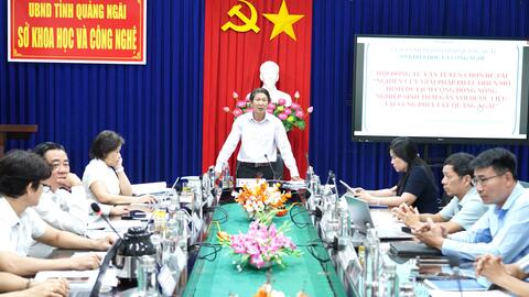Sở Khoa học và Công nghệ tỉnh Quảng Ngãi tổ chức Hội đồng tư vấn tuyển chọn nhiệm vụ khoa học và công nghệ cấp tỉnh về phát triển du lịch cộng đồng gắn với dược liệu