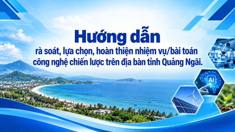 Hướng dẫn rà soát, lựa chọn,  hoàn thiện nhiệm vụ/bài toán  công nghệ chiến lược trên địa bàn  tỉnh Quảng Ngãi