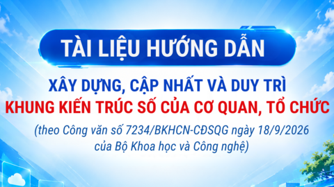 Bộ Khoa học và Công nghệ hướng dẫn xây dựng, cập nhật và duy trì Khung kiến trúc số của cơ quan, tổ chức