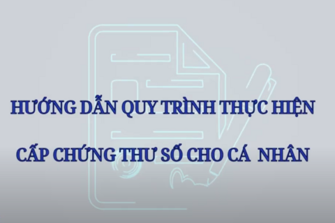 HƯỚNG DẪN QUY TRÌNH THỰC HIỆN CẤP CHỨNG THƯ SỐ CHO CÁ NHÂN
