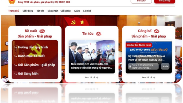 Công bố các sản phẩm, sáng kiến khoa học, công nghệ, chuyển đổi số trên Cổng Thông tin Nghị quyết 57