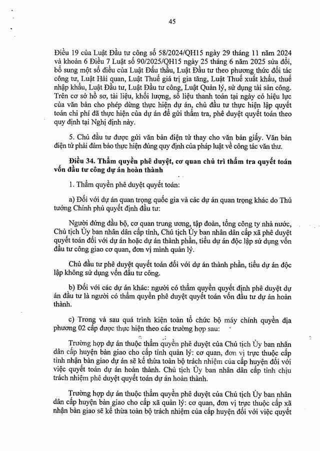 Nghị định số 254/2025/NĐ-CP quy định về quản lý, thanh toán, quyết toán dự án sử dụng vốn đầu tư công- Ảnh 45. Nghị định số 254/2025/NĐ-CP quy định về quản lý, thanh toán, quyết toán dự án sử dụng vốn đầu tư công- Ảnh 45.