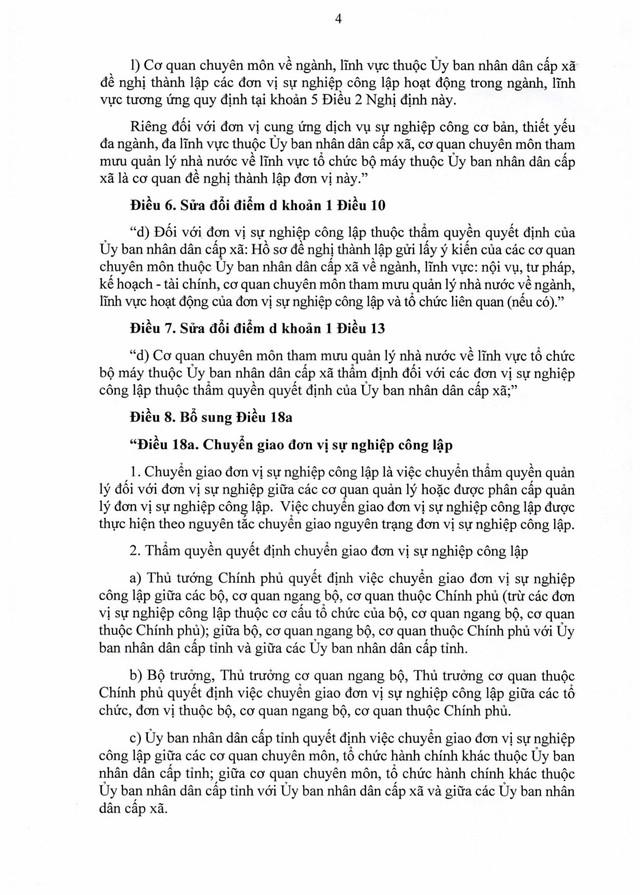 TOÀN VĂN: Nghị định số 283/2025/NĐ-CP về thành lập, tổ chức lại, giải thể đơn vị sự nghiệp công lập- Ảnh 4. TOÀN VĂN: Nghị định số 283/2025/NĐ-CP về thành lập, tổ chức lại, giải thể đơn vị sự nghiệp công lập- Ảnh 4.