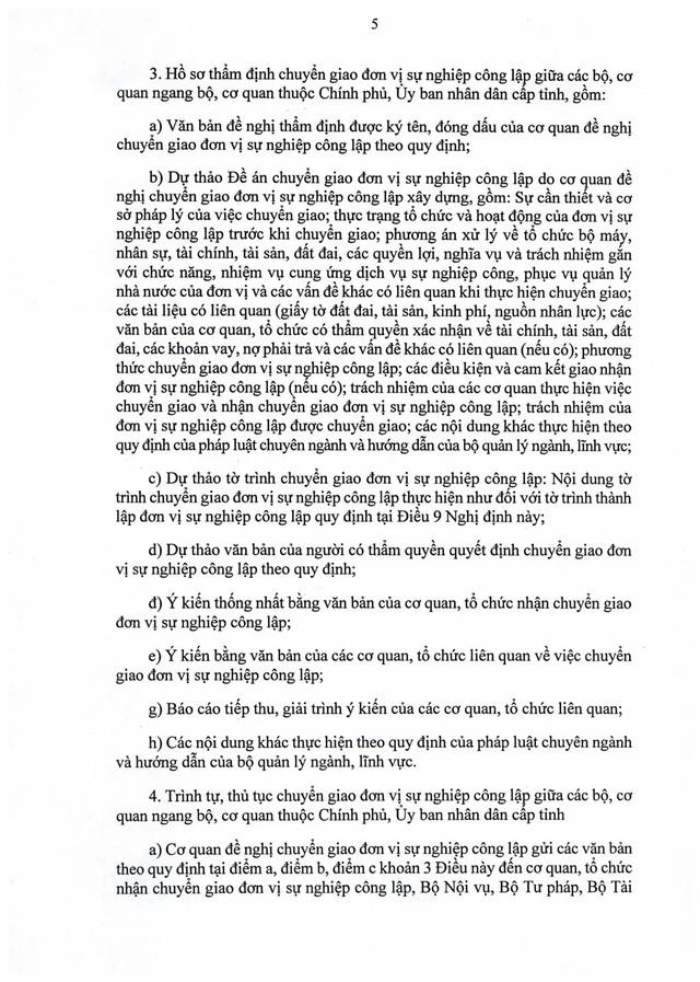 TOÀN VĂN: Nghị định số 283/2025/NĐ-CP về thành lập, tổ chức lại, giải thể đơn vị sự nghiệp công lập- Ảnh 5. TOÀN VĂN: Nghị định số 283/2025/NĐ-CP về thành lập, tổ chức lại, giải thể đơn vị sự nghiệp công lập- Ảnh 5.
