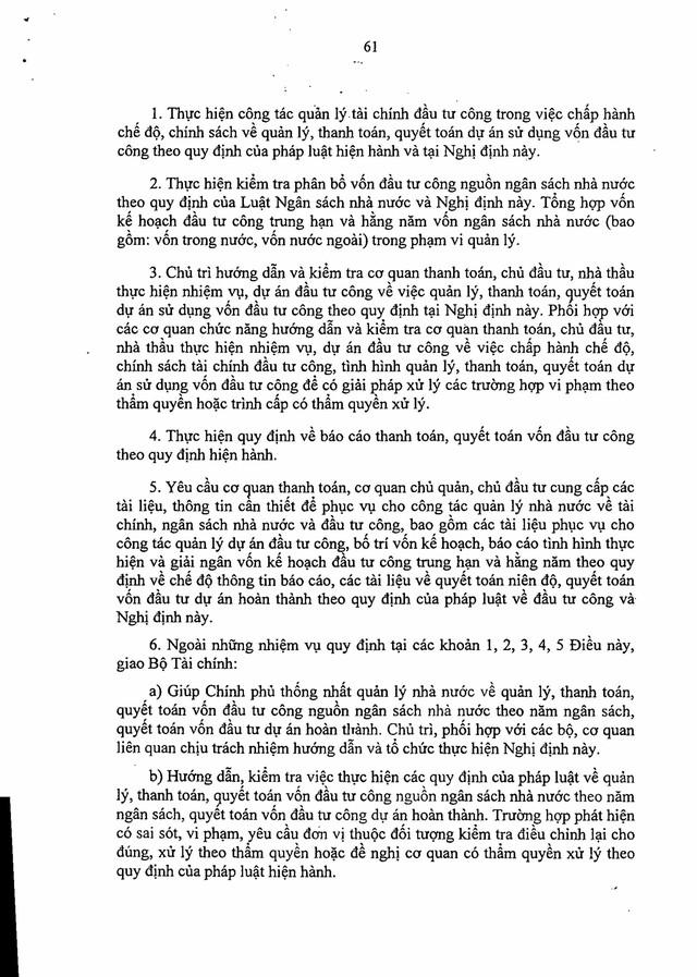 Nghị định số 254/2025/NĐ-CP quy định về quản lý, thanh toán, quyết toán dự án sử dụng vốn đầu tư công- Ảnh 61. Nghị định số 254/2025/NĐ-CP quy định về quản lý, thanh toán, quyết toán dự án sử dụng vốn đầu tư công- Ảnh 61.