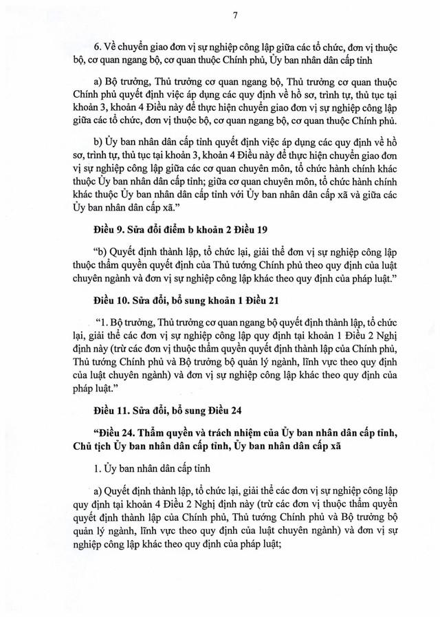 TOÀN VĂN: Nghị định số 283/2025/NĐ-CP về thành lập, tổ chức lại, giải thể đơn vị sự nghiệp công lập- Ảnh 7. TOÀN VĂN: Nghị định số 283/2025/NĐ-CP về thành lập, tổ chức lại, giải thể đơn vị sự nghiệp công lập- Ảnh 7.
