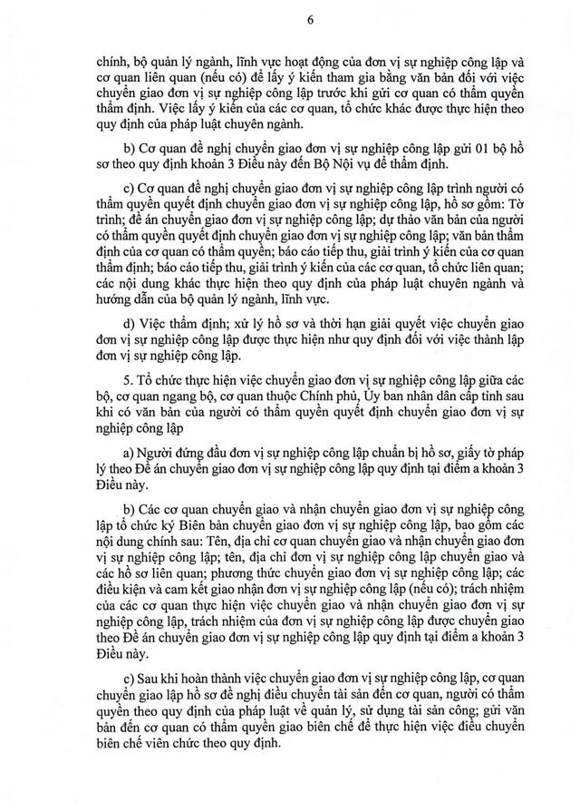 TOÀN VĂN: Nghị định số 283/2025/NĐ-CP về thành lập, tổ chức lại, giải thể đơn vị sự nghiệp công lập- Ảnh 6. TOÀN VĂN: Nghị định số 283/2025/NĐ-CP về thành lập, tổ chức lại, giải thể đơn vị sự nghiệp công lập- Ảnh 6.