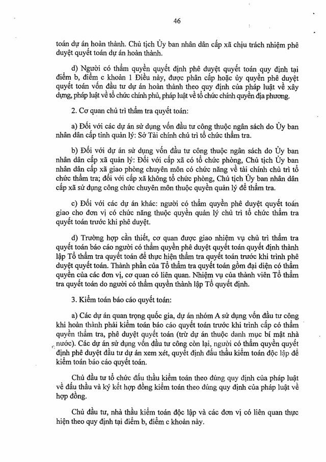 Nghị định số 254/2025/NĐ-CP quy định về quản lý, thanh toán, quyết toán dự án sử dụng vốn đầu tư công- Ảnh 46. Nghị định số 254/2025/NĐ-CP quy định về quản lý, thanh toán, quyết toán dự án sử dụng vốn đầu tư công- Ảnh 46.